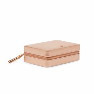 Medium Travel Jewelry Case in Rose Gold
